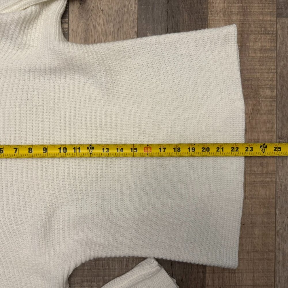 Staccato White Women's Sweater Open-Shoulder - Picture 3 of 5